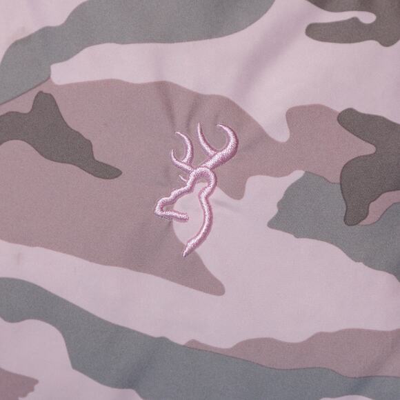 Browning Pink Camouflage Camo Goose Down Puffer Vest Womens Size XS - Picture 9 of 15